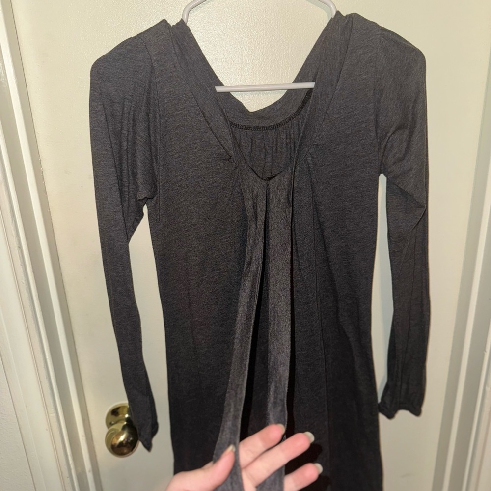 Gray Long Sleeve Dress with Tie Back | Worn Once | Small | Sexy